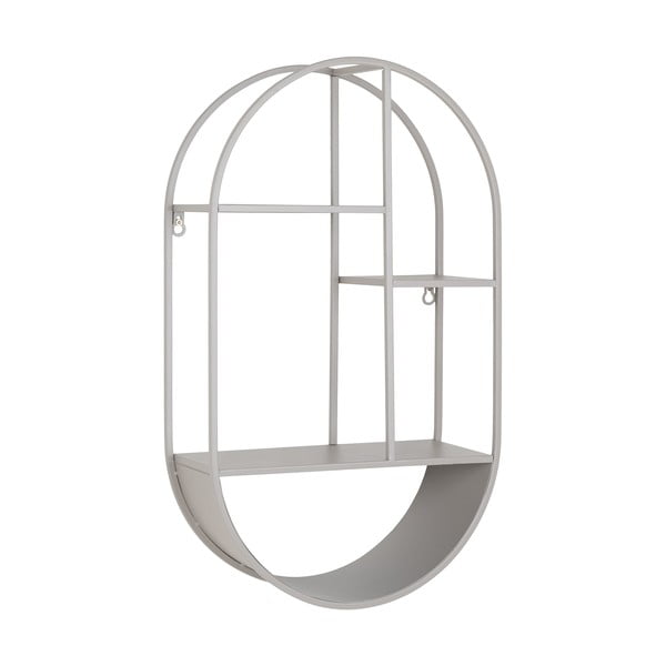 Világosszürke többszintes fém fali polc 35 cm Feira – House Nordic-image-1