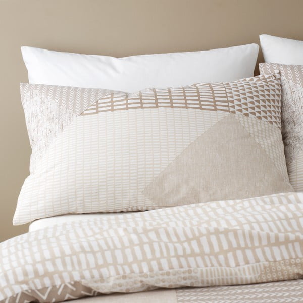 Bézs egyszemélyes ágyneműhuzat 135x200 cm Larsson Geo – Catherine Lansfield-image-3