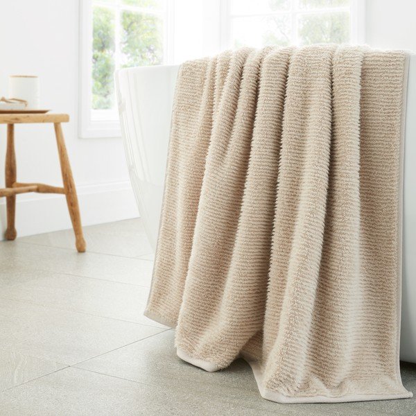 Bézs pamut fürdőlepedő 70x127 cm Soft Zero Twist Spa Towel – Bianca-image-1