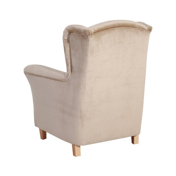 Agnetha Suede bézs színű füles fotel - Max Winzer-image-1
