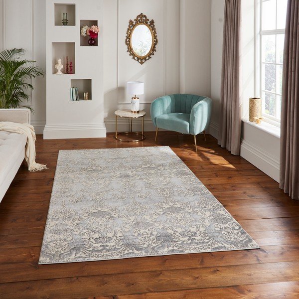 Szürke-krémszínű szőnyeg 160x235 cm Imperial Grey – Think Rugs-image-1