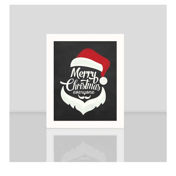 Merry Christmas fehér keretes kép, 23,5 x 28,5 cm