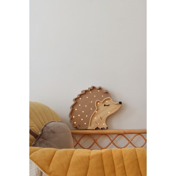 Hedgehog barna borovi fenyő asztali lámpa, hosszúság 30 cm - Little Lights-image-1