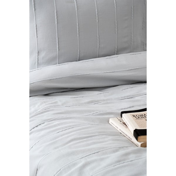 Szürke pamut ágytakaró és párnahuzat szett 210x220 cm Sedef – Mijolnir-image-3