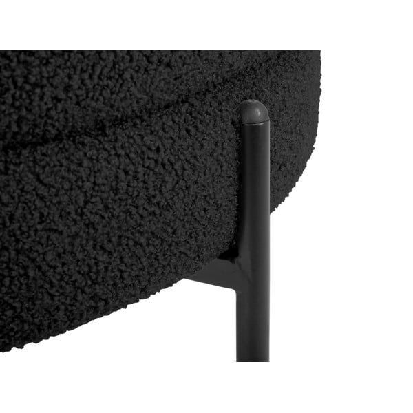 Fekete buklé fotel Noble – Leitmotiv-image-1