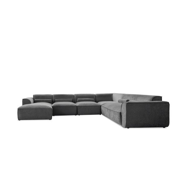 Szürke sarokkanapé (jobb oldali) Flex Felix – Miuform