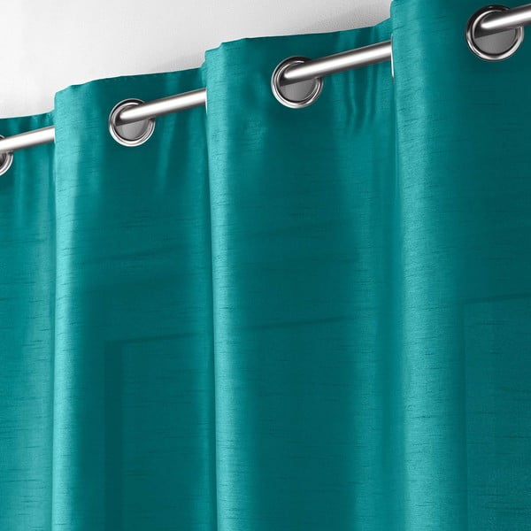 Kék mikroszatén függöny 140x240 cm Shana – douceur d'intérieur-image-1