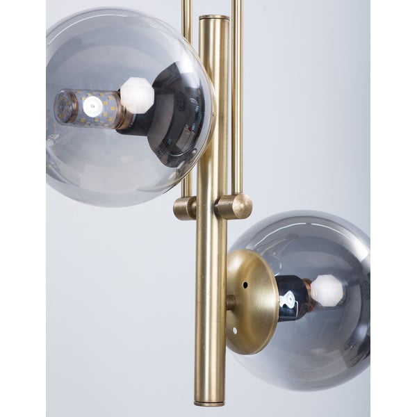 Szürke-aranyszínű mennyezeti lámpa üveg búrával ø 15 cm Libra – Squid Lighting-image-3