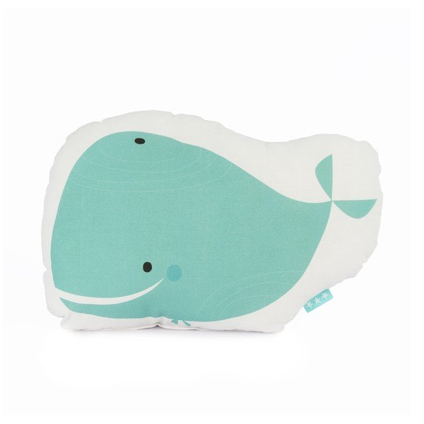 Whale Ride gyerek pamut kispárna, 40 x 30 cm - Baleno