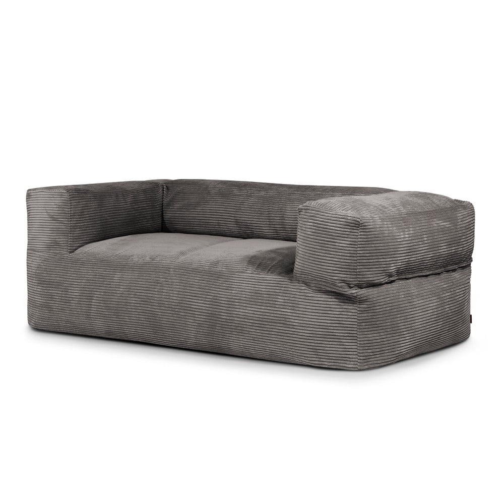 Sötétszürke kordbársony babzsákfotel Sofa MooG  SLOWDOWN