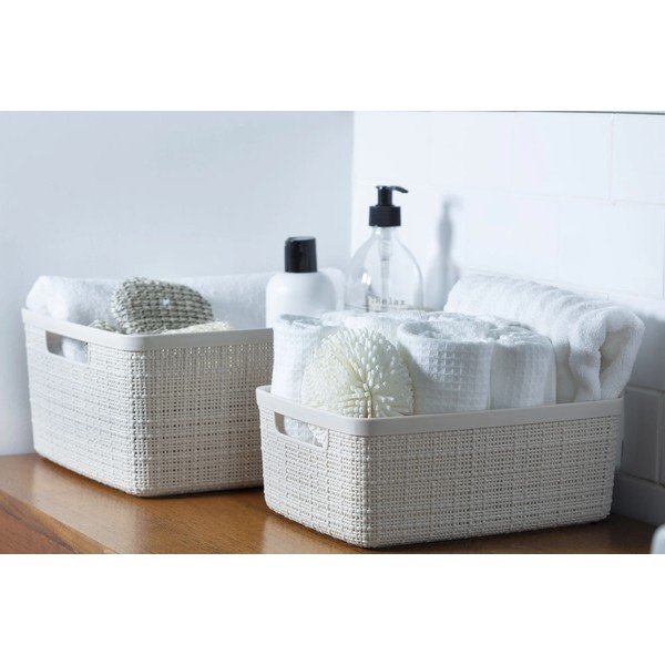 Tároló műanyag tárolókosár Jute – Curver-image-1