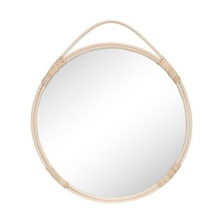 Fali tükör rattan kerettel ø 50 cm Malo – House Nordic