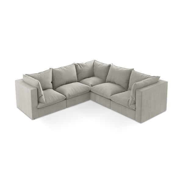 Világosszürke sarokkanapé Manao – Makamii-image-1