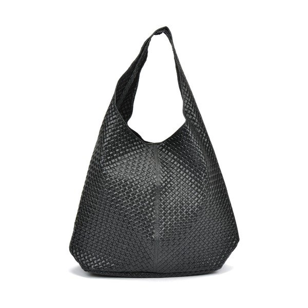 Barbara fekete bőr kézitáska - Mangotti Bags-image-3