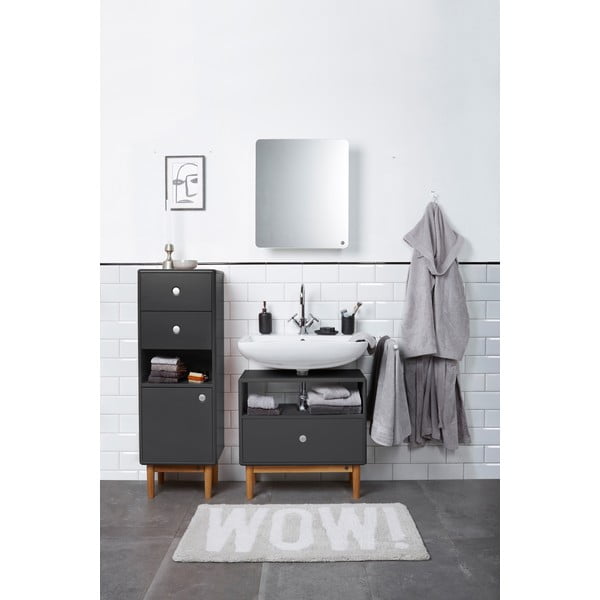 Antracitszürke magas-fali fürdőszoba szekrény 40x100 cm Color Bath – Tom Tailor-image-1