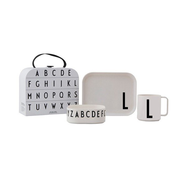Classics L 3 db-os gyerek étkezőkészlet aktatáskával - Design Letters