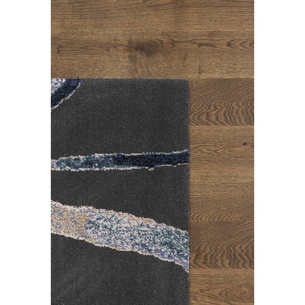 Sötétkék gyapjú szőnyeg 133x180 cm Sticks – Agnella-image-3