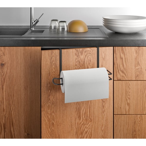 Fekete függő papírtörlő tartó - Metaltex-image-2