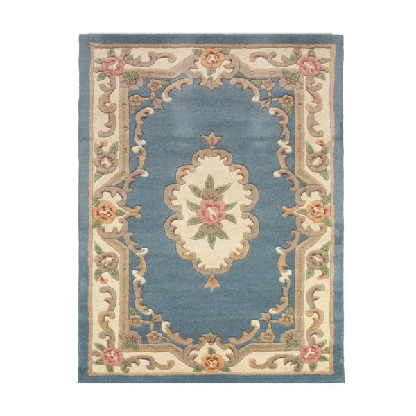 Aubusson kék gyapjú szőnyeg, 75 x 150 cm - Flair Rugs