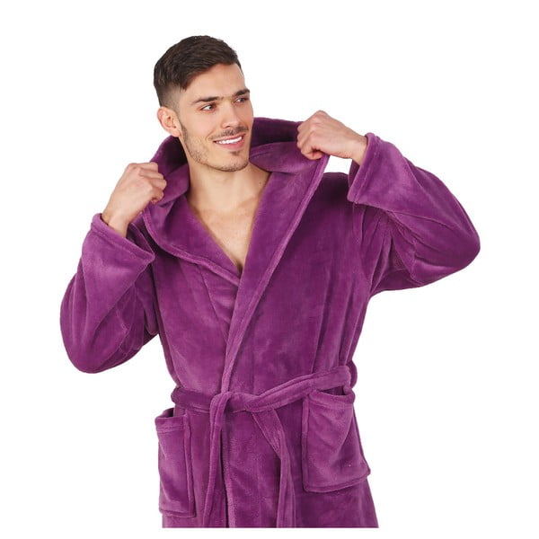 Robby sötétlila mikroszálas uniszex fürdőköpeny, méret XS - DecoKing-image-4