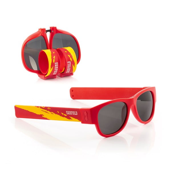 Sunfold Mondial Spain piros összecsukható napszemüveg - InnovaGoods