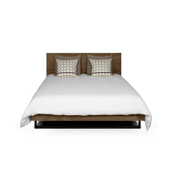 Barna ágy acél lábbakkal, 180x200 cm Mara - TemaHome