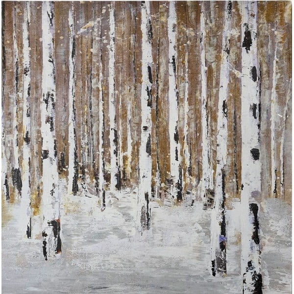 Kézzel festett kép 70x70 cm Birch Wood – Wallity