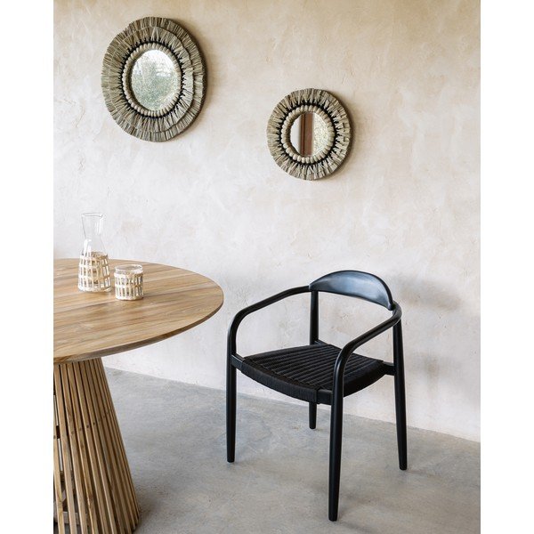 Glynis fekete eukaliptuszfa kerti szék - Kave Home-image-1