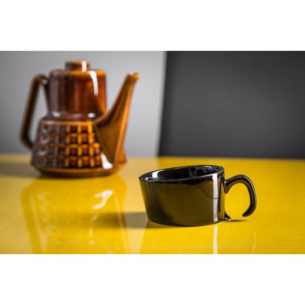 Fekete kerámia süllyedő bögre, 200 ml - Gift Republic-image-1