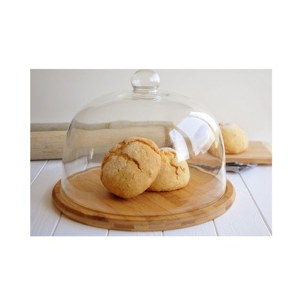 Focus bambusz vágódeszka, üveg fedéllel - Bambum-image-1