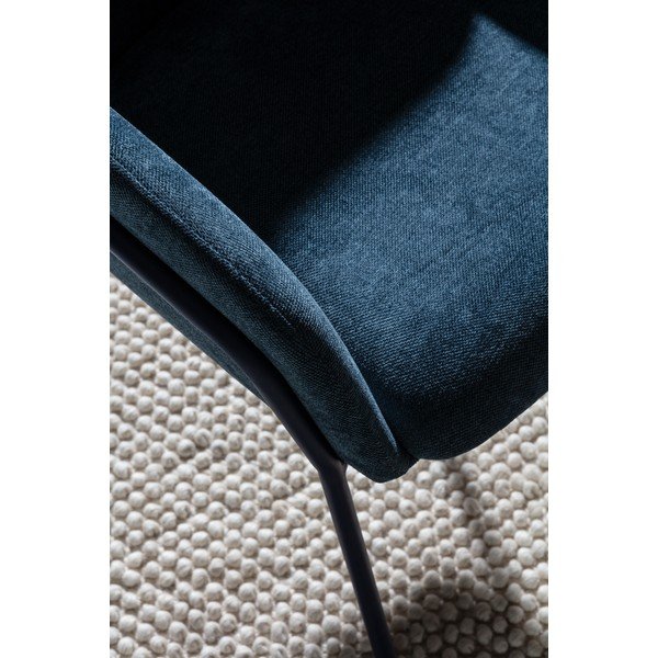 Kék kárpitozott étkezőfotel szett 2 db-os Aslin – MOME-image-4