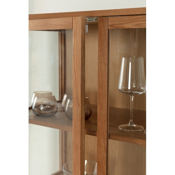 Natúr színű tálalószekrény tölgyfa dekorral 90x126x40 cm Ceci – MOME-image-2