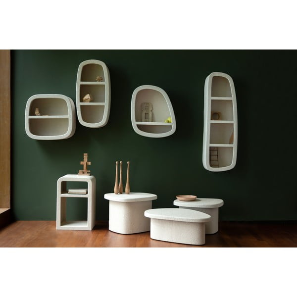 Krémszínű többszintes fali polc 23 cm Veda – Dutchbone-image-2