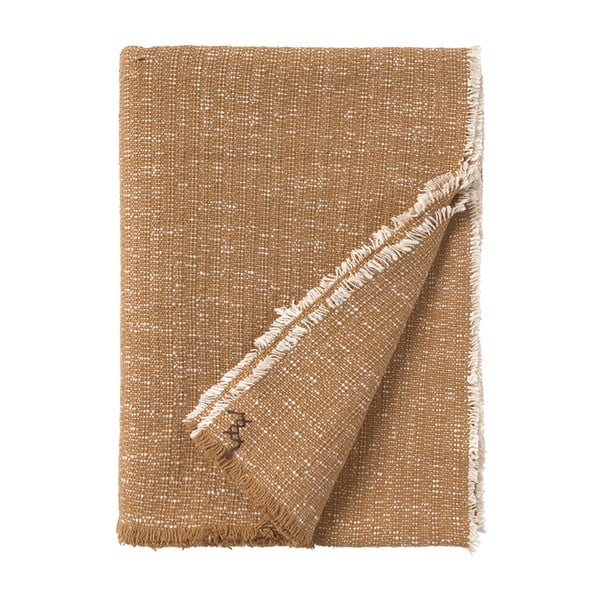 Okkersárga pamut takaró 130x180 cm Handloom – Lorena Canals