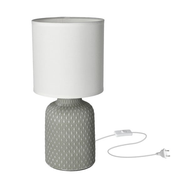 Szürke asztali lámpa textil búrával (magasság 32 cm) Iner – Candellux Lighting-image-3
