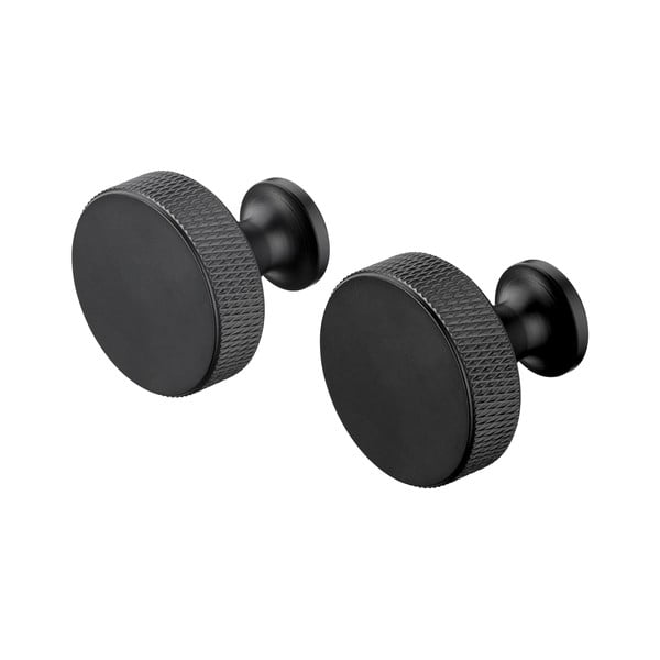 Fekete fali fém akasztó szett 2 db-os Rof – Blomus