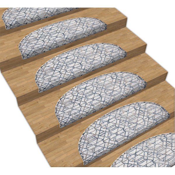 Szürke lépcsőszőnyeg készlet 16 db-os 65 x 20 cm Cottage Warmth-image-1
