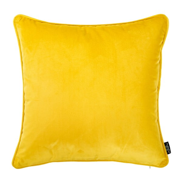Velvet sárga színű párnahuzat, 45 x 45 cm - Apolena