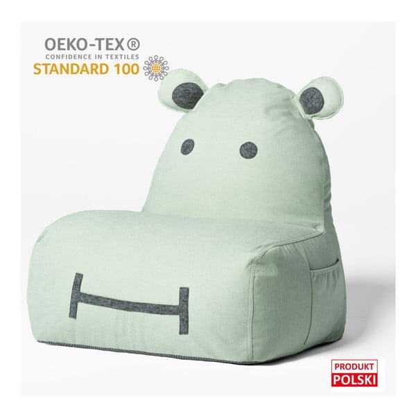 Mentazöld gyerek babzsák Hippo – The Brooklyn Kids-image-4