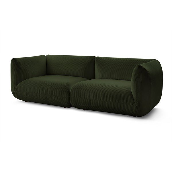 Zöld kordbársony kanapé 260 cm Lecomte – Bobochic Paris-image-3