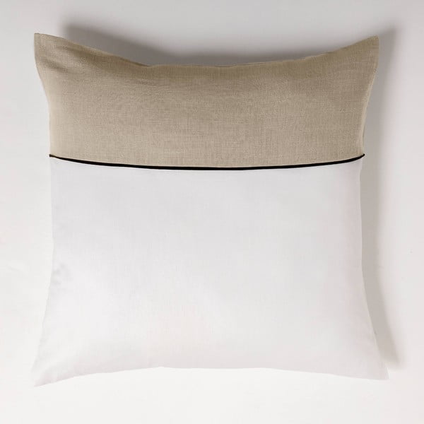 Fehér-bézs kétszemélyes-hosszabbított pamut ágyneműhuzat 240x220 cm Gabrielle – douceur d'intérieur-image-3