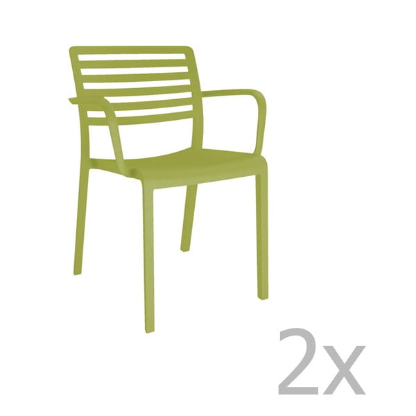 Lama zöld kerti fotel, 2 darab - Resol