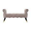 Szürkésbarna bársony pad Paris – Mauro Ferretti