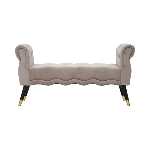 Szürkésbarna bársony pad Paris – Mauro Ferretti