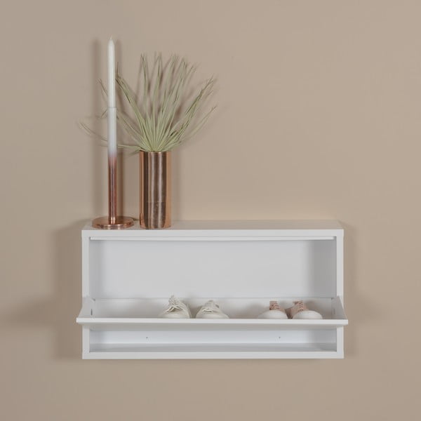 Fehér fém billenő ajtós cipőtartó 75x37,5x12,5 cm Billy – Spinder Design-image-1