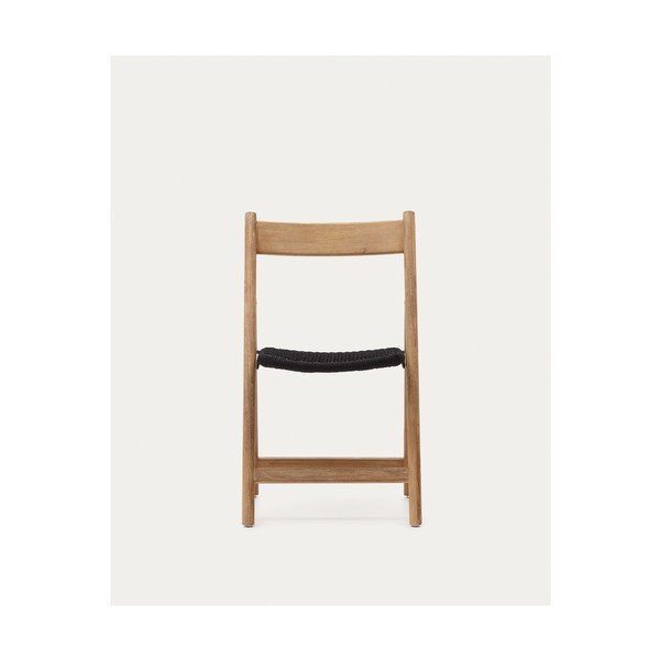 Fekete-natúr színű tömörfa kerti szék Dandara – Kave Home-image-3