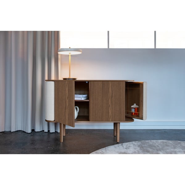 Barna-bézs alacsony komód tölgyfa dekorral 109x75 cm Treasures – UMAGE-image-1