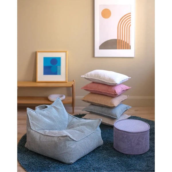 Mentazöld kordbársony párna gyerek kanapéhoz Bolster – Wigiwama-image-2