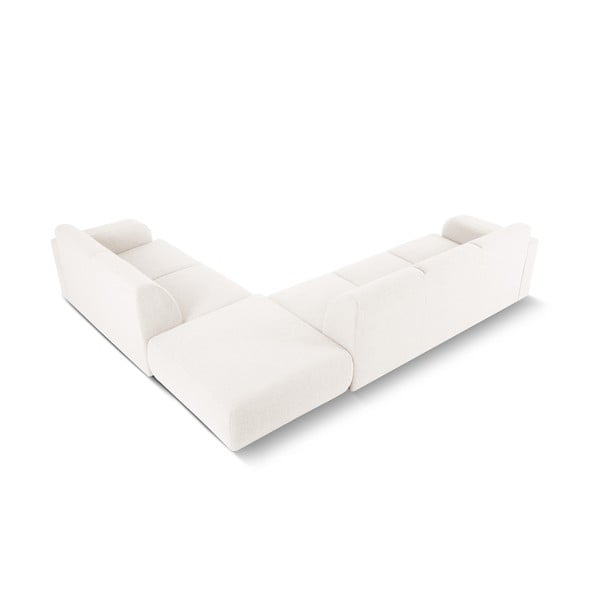 Fehér buklé sarokkanapé (jobb oldali) Molino – Micadoni Home-image-3