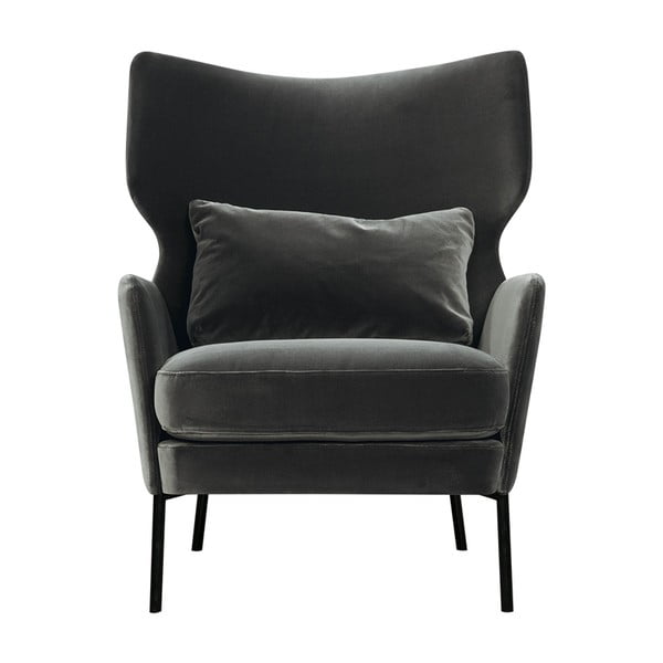 Sötétszürke füles fotel Alex - Sits-image-2